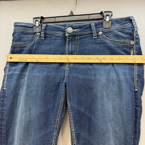 Silver Jeans Women's 32x31 (14) Dark Blue Suki High Super Skinny Preppy Normcore - Picture 12 of 15